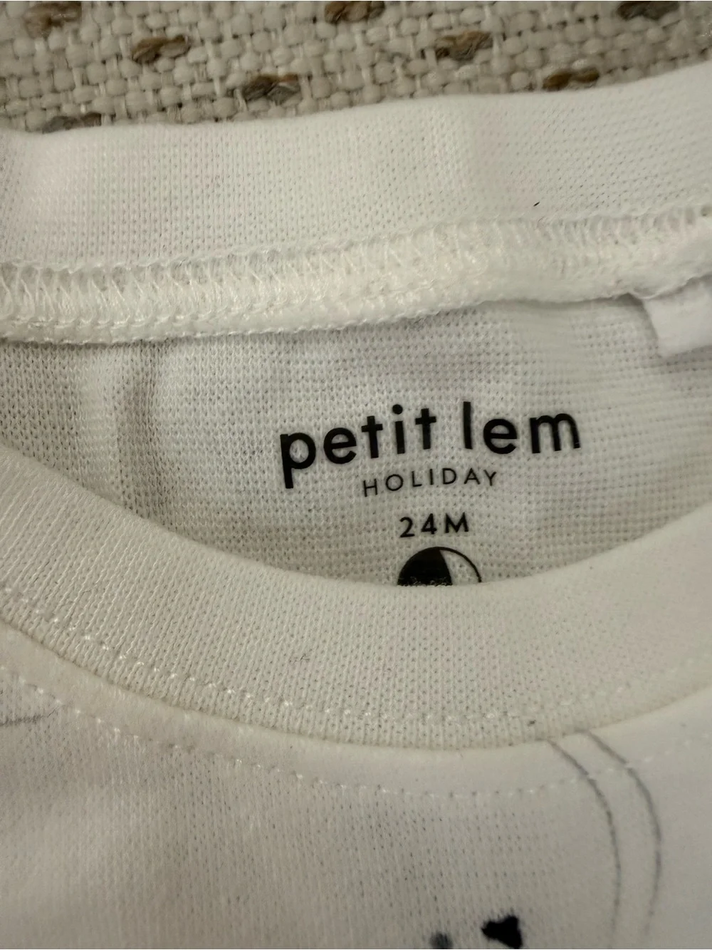 Petit Lem White pajamas 24 months